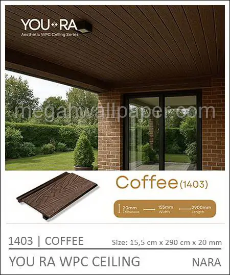 YOURA WPC CEILING 1403-Coffee